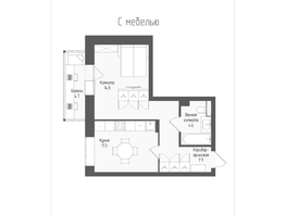 Продается 1-комнатная квартира ЖК Тетрис, корпус 2, 39.8 м², 7322150 рублей