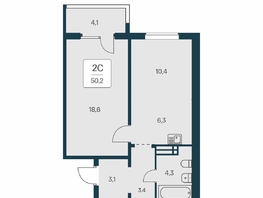 Продается 2-комнатная квартира ЖК Квартал на Игарской, дом 3 пан, 50.2 м², 6960000 рублей