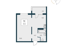 Продается 1-комнатная квартира ЖК Квартал на Игарской, дом 1 мон, 40.7 м², 5600000 рублей