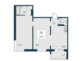 Продается 2-комнатная квартира ЖК Квартал на Игарской, дом 4 пан, 64.6 м², 7300000 рублей