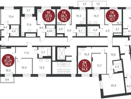 Продается 2-комнатная квартира ЖК Скандинавские кварталы, дом 1, 53.2 м², 7078500 рублей