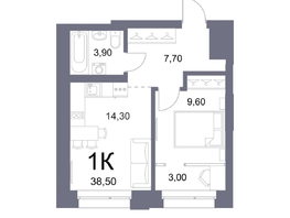 Продается 1-комнатная квартира ЖК Lemont (Лемонт), башня Marée, 38.5 м², 9248500 рублей