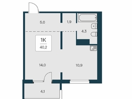Продается 1-комнатная квартира ЖК Квартал на Игарской, дом 3 пан, 40.2 м², 5600000 рублей