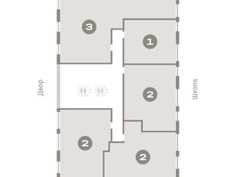 Продается 2-комнатная квартира ЖК Европейский берег, дом 45, 72.24  м², 10730000 рублей