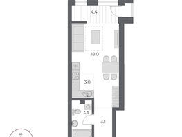 Продается Студия ЖК ОСКАР, дом 2, 32.6 м², 5875000 рублей