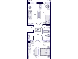 Продается 3-комнатная квартира ЖК Gorizont (Горизонт), 76.8 м², 10100000 рублей