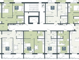 Продается 1-комнатная квартира ЖК Дом в Мичуринском, корпус 2.3, 44.4 м², 4605410 рублей