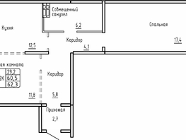 Продается 2-комнатная квартира ЖК Самоцветы, Бирюза дом 2, 62.3 м², 6200000 рублей