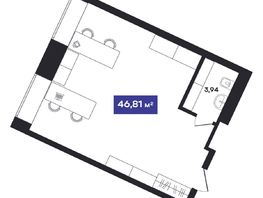 Продается Помещение АО GAGARIN CITY (Гагарин Сити), 46.9 м², 19900000 рублей