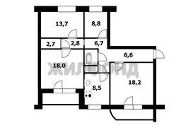 Продается 4-комнатная квартира Красина ул, 76.8 м², 9500000 рублей