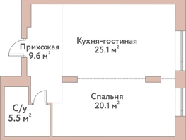 Продается 2-комнатная квартира ЖК Флора и Фауна, 18а, 60.3  м&sup2;, 15650000 рублей
