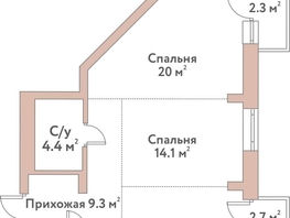 Продается 3-комнатная квартира ЖК Флора и Фауна, 18а, 68.4  м&sup2;, 20000000 рублей