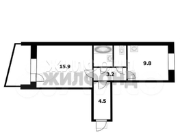Продается 1-комнатная квартира Спортивная ул, 36.8  м², 3950000 рублей