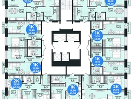 Продается 2-комнатная квартира ЖК Семейный квартал, дом 3, 60.48 м², 6326500 рублей