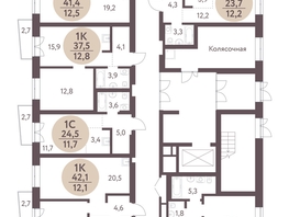 Продается 2-комнатная квартира ЖК Зеленый город, дом 1, 61  м², 7534500 рублей