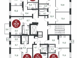 Продается 3-комнатная квартира ЖК Скандинавские кварталы, дом 1, 79.09 м², 9932700 рублей