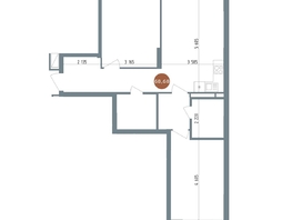 Продается 3-комнатная квартира ЖК 19/56 Кварталы Телецентра, сек 5, 68.68  м², 11040000 рублей