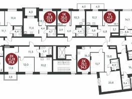 Продается 2-комнатная квартира ЖК Скандинавские кварталы, дом 1, 70.1 м², 9101600 рублей