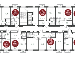 Продается 2-комнатная квартира ЖК Скандинавские кварталы, дом 1, 70.05  м², 9141100 рублей