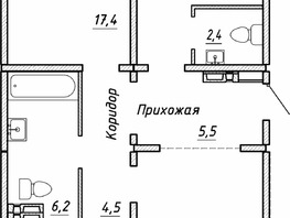 Продается 3-комнатная квартира ЖК Квартет, дом Дуэт, 86.7 м², 7600000 рублей