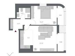 Продается 2-комнатная квартира ЖК Беринг, дом 3, 62.66  м&sup2;, 12100000 рублей