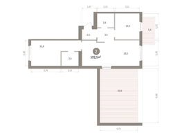 Продается 2-комнатная квартира ЖК Пшеница, дом 5.2, 102.51  м&sup2;, 11710000 рублей