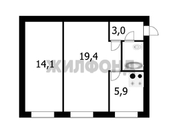 Продается 2-комнатная квартира Есенина ул, 45.4  м², 3500000 рублей