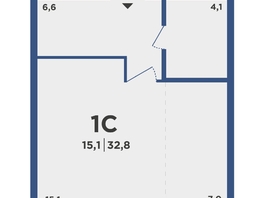 Продается Студия ЖК Поколение, дом 2, 32.8 м², 4250465 рублей