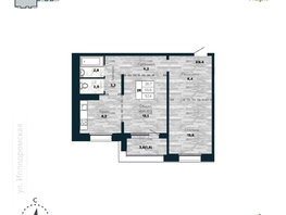 Продается 2-комнатная квартира ЖК Галактика, дом 4 Марс, 57.4  м², 9950000 рублей