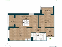 Продается 2-комнатная квартира ЖК Галактика, дом 5 Плутон, 65.3 м², 9250000 рублей