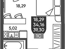 Продается Студия ЖК Ермак, 35.19  м², 4950000 рублей