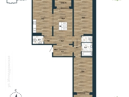 Продается 3-комнатная квартира ЖК Галактика, дом 4 Марс, 93.7  м², 13200000 рублей