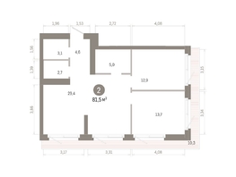 Продается 2-комнатная квартира ЖК Город на озере, 86.03  м&sup2;, 21530000 рублей