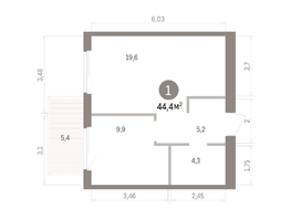 Продается 1-комнатная квартира ЖК Пшеница, дом 5.2, 44.36  м&sup2;, 6510000 рублей