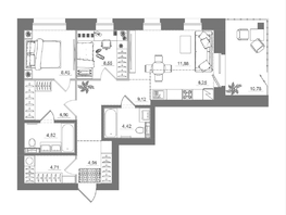 Продается 2-комнатная квартира ЖК Спектр, дом 10, 81.51  м&sup2;, 12990000 рублей