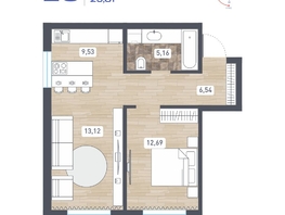 Продается 2-комнатная квартира ЖК Радуга Сибири, дом 14, 47.04  м&sup2;, 4327680 рублей