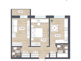 Продается 2-комнатная квартира ЖК Радуга Сибири, дом 14, 57.93  м&sup2;, 6661950 рублей