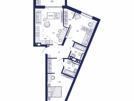 Продается 3-комнатная квартира ЖК Горизонт, дом 2, 72  м&sup2;, 9250000 рублей