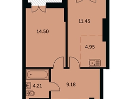 Продается 2-комнатная квартира ЖК Академия, дом 3, 45.4  м&sup2;, 10680000 рублей