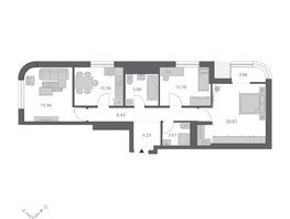 Продается 3-комнатная квартира ЖК Беринг, дом 3, 83  м&sup2;, 14050000 рублей