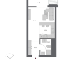 Продается Студия ЖК Беринг, дом 3, 29.87  м&sup2;, 6500000 рублей