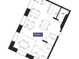 Продается Офис АО Гагарин Сити, 90.42  м&sup2;, 39700000 рублей