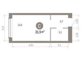 Продается Студия ЖК Европейский берег, дом 46, 21.45  м&sup2;, 5080000 рублей