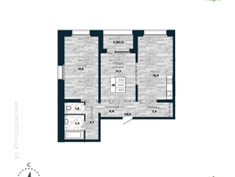 Продается 2-комнатная квартира ЖК Галактика, дом 4 Марс, 68.1  м&sup2;, 9200000 рублей