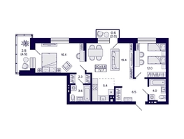 Продается 3-комнатная квартира ЖК Сподвижники, дом 1, 72.7  м&sup2;, 8500000 рублей