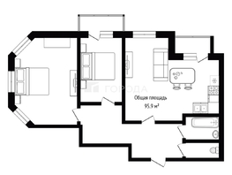 Продается 3-комнатная квартира Бориса Богаткова ул, 95.9  м&sup2;, 14500000 рублей