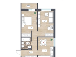 Продается 2-комнатная квартира ЖК Радуга Сибири, дом 14, 54.93  м&sup2;, 5932440 рублей