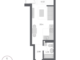 Продается Студия ЖК ОСКАР, дом 3, 32.2  м&sup2;, 6500000 рублей