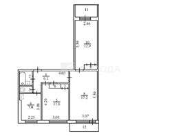 Продается 3-комнатная квартира Линейная ул, 62.2  м&sup2;, 6850000 рублей