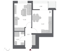 Продается Студия ЖК Беринг, дом 3, 41.67  м&sup2;, 8570000 рублей